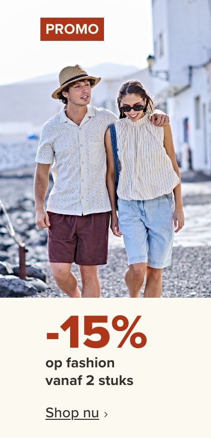 -15% vanaf 2 stuks op nieuwe fashioncollectie